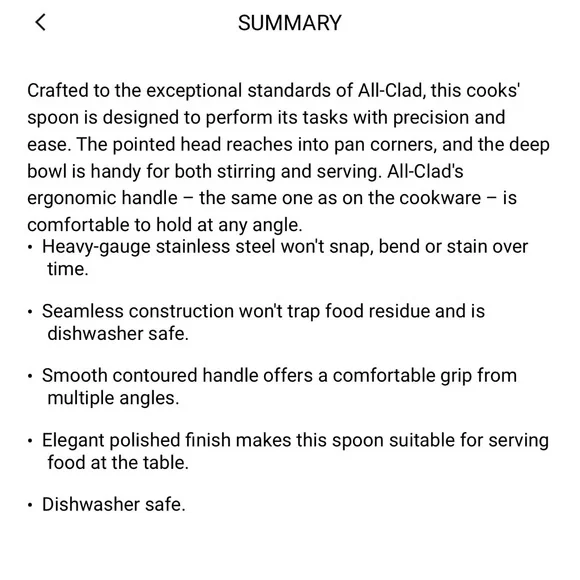 Stainless Steel Serving Spoon - Picture 3 of 5